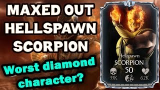 Hellspawn Scorpion MAXED OUT in MKX Mobile 1.9. All stats and special moves!