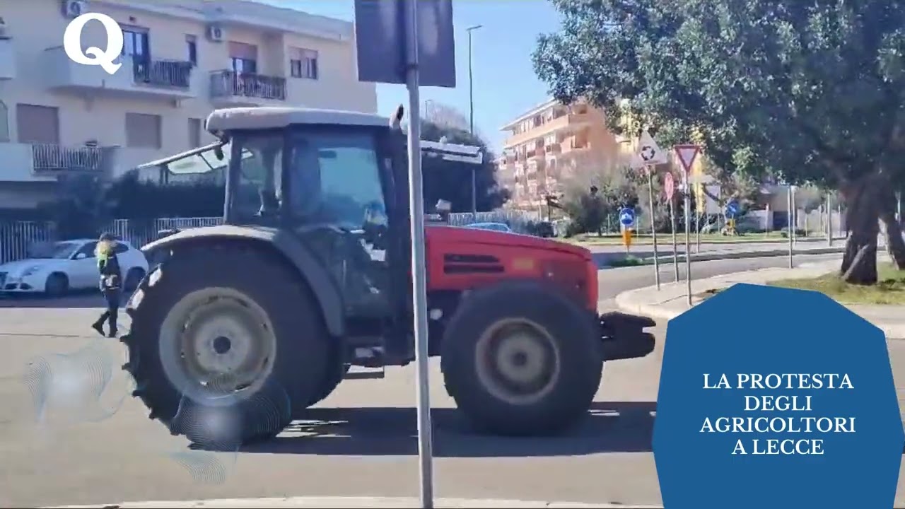 La protesta degli agricoltori a Lecce