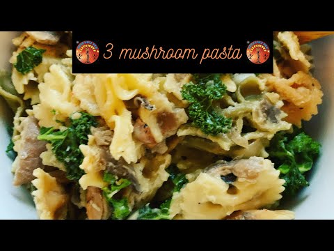 141kcal➡️🍴one-pot-|-pâtes-aux-3-champignons-|-3-mushrooms-pasta-recipe🍴asmr