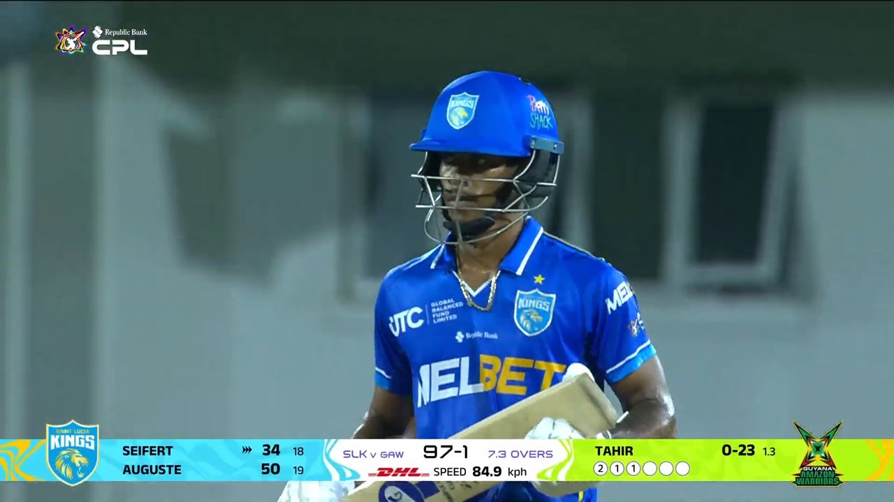 Akeem Auguste ON FIRE leading St Lucia Kings to victory over the Guyana Amazon Warriors in CPL 2025!