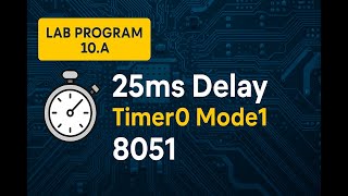 Lab Manual:Create 10ms  Delay using Timer0 in Mode 1 Wealth