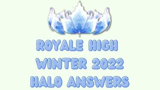 Royale High Winter Halo 2022 Answers ❄️❄️❄️