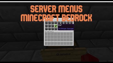 Chest Layout Server Menu | Minecraft Bedrock Commands |