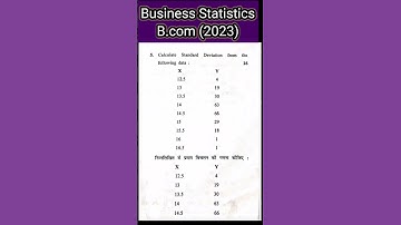 Business statistics B.com 2023 questions paper##