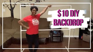 DIY BACKDROP STAND | LESS THANK $10 UNDER 10 MINUTES | BUDGET FRIENDLY