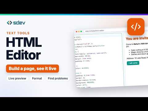 HTML Editor Online with Live Preview: Format, Minify and Check Your Code (Every Feature)