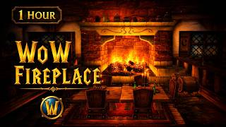 1 Hour World of Warcraft Fireplace Ambience | Cozy Tavern Sounds