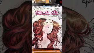 Dùng chì màu gốc dầu #Finenolo #Deli tô màu chân dung cô gái Trend biến hình #prismacolor #drawing