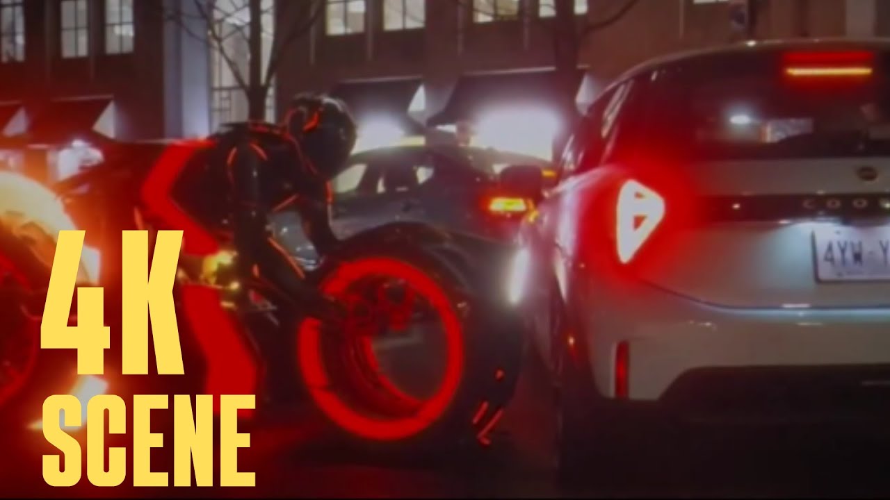TRON ARES: light cycle chase SCENE (DEATH) - PART 3