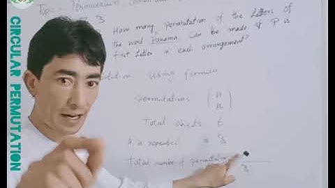 Mathematics I Chapter#7/lecture #12 Circular Permutation Exercise 7.3 (Q#2, 3) in Hindi, Urdu