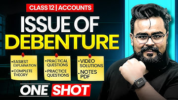 Issue of Debentures | Class 12 Accounts ONE SHOT | GAURAV JAIN