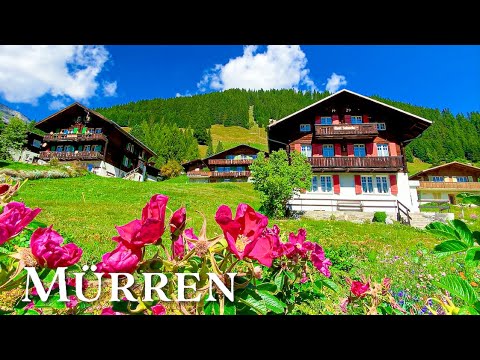 Mürren is a stunning Swiss village with Jungfrau views! Switzerland