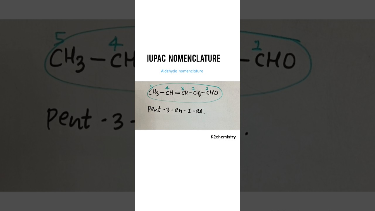 Iupac nomenclature of aldehyde functional group l chemistry l