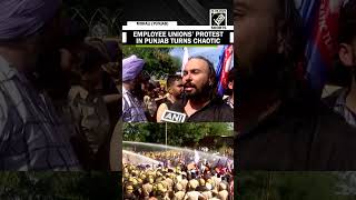 Punjab Govt employees' protest, march toward CM Mann residence, Police use water cannons