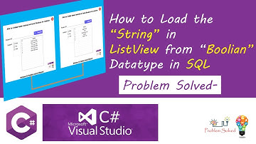 Load String  in Listview from Boolean in Database. Urdu Tutorial  | c#