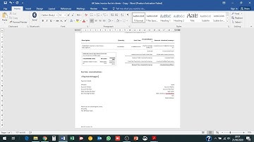How to create a multiple pages professional-looking invoice on Word for Xero.