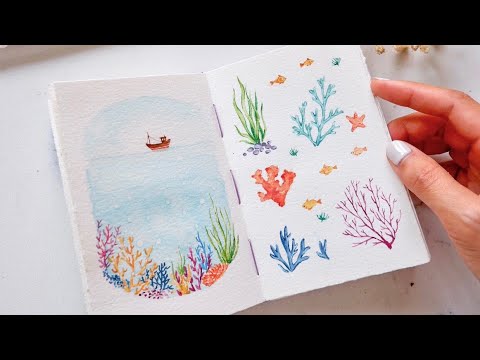 Video Colorful Coral Reef Illustration | Vẽ San Hô - Tảo... - youtube