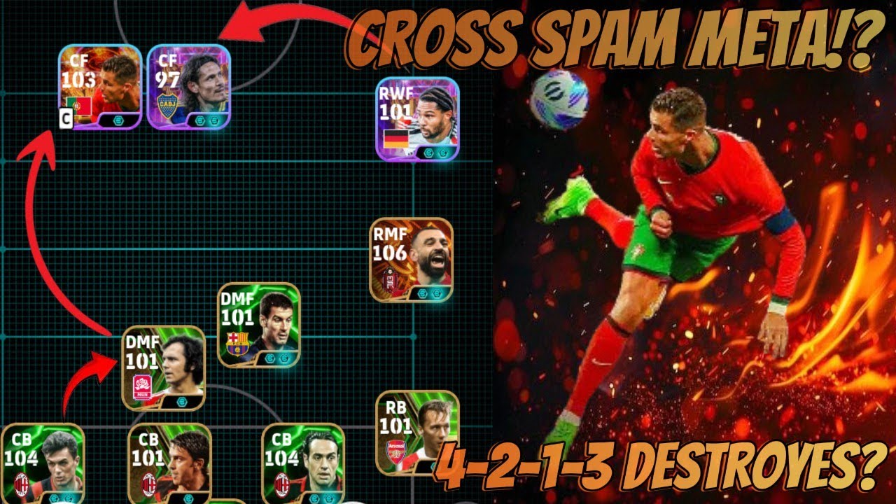 Unstoppable 4-2-1-3 Cross Spam formation – Opponents Rage Quit in eFootball 2025