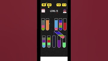Water Sort Level 13 #watercolour #watergame #watersortpuzzle #games #puzzle #braingames