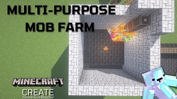 Minecraft Create Mob Spawner Farm Tutorial | Create Above and Beyond 1.16.5