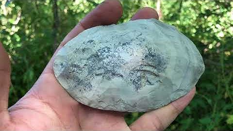 Hornstone Nodule 1 Biface 1 - Thinning with Antler Freehand Direct Percussion