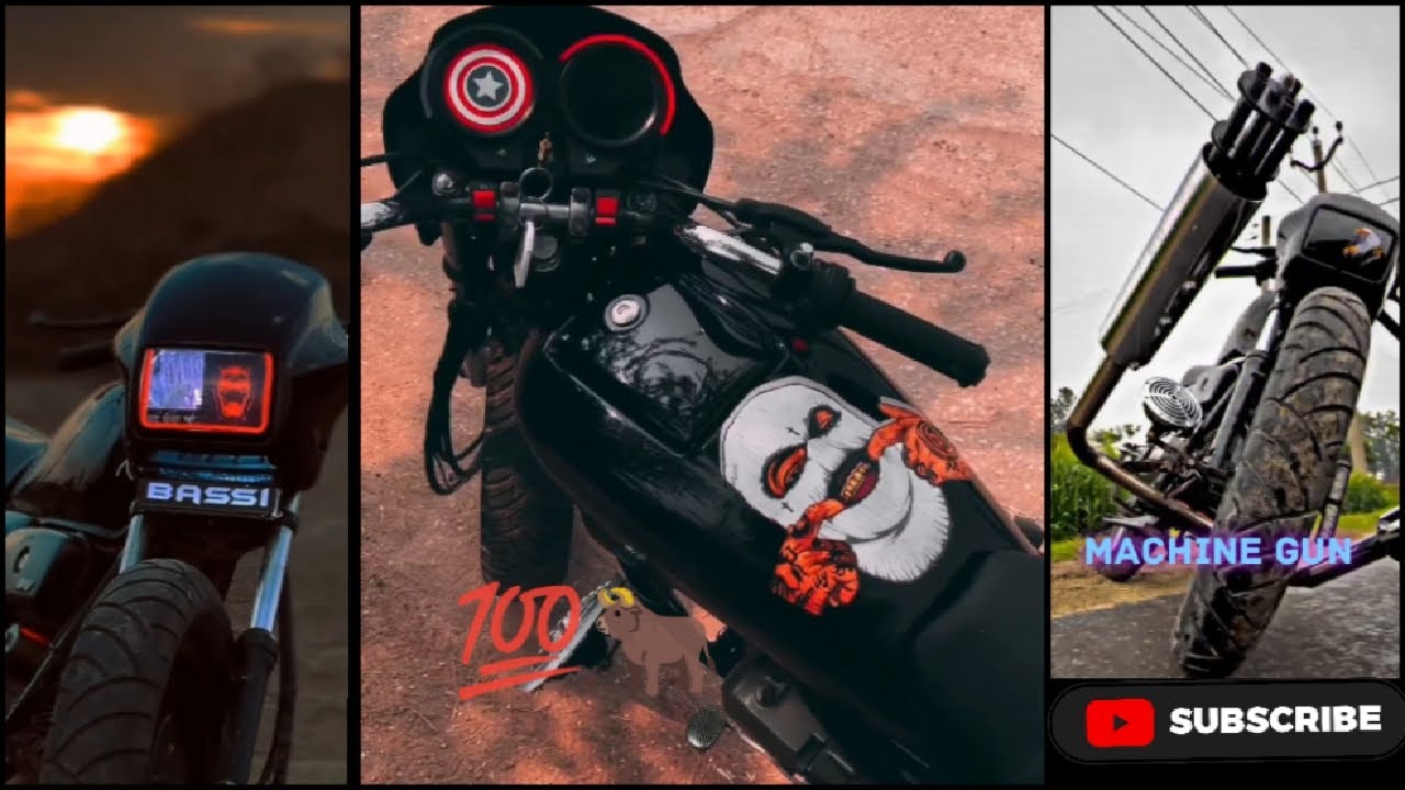 machine gun silencer in splendor 🦅 custom headlight 