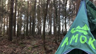 Solo hammock camping in the Amok Draumr 3.0