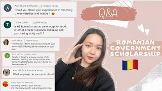Romanian Government Scholarship🇷🇴 Q&A 2023 | Answering your questions