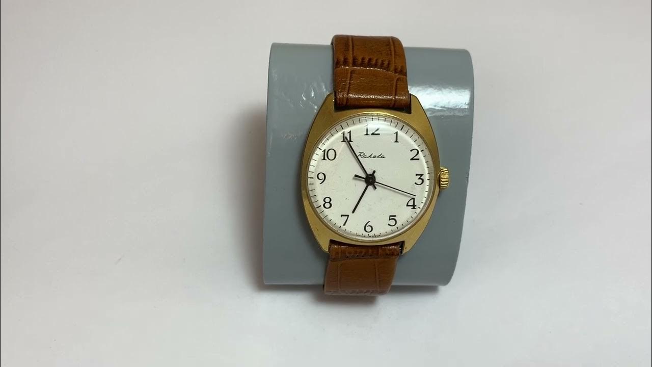 Наручные мужские часы Ракета белые СССР с арабскими цифрами - YouTube