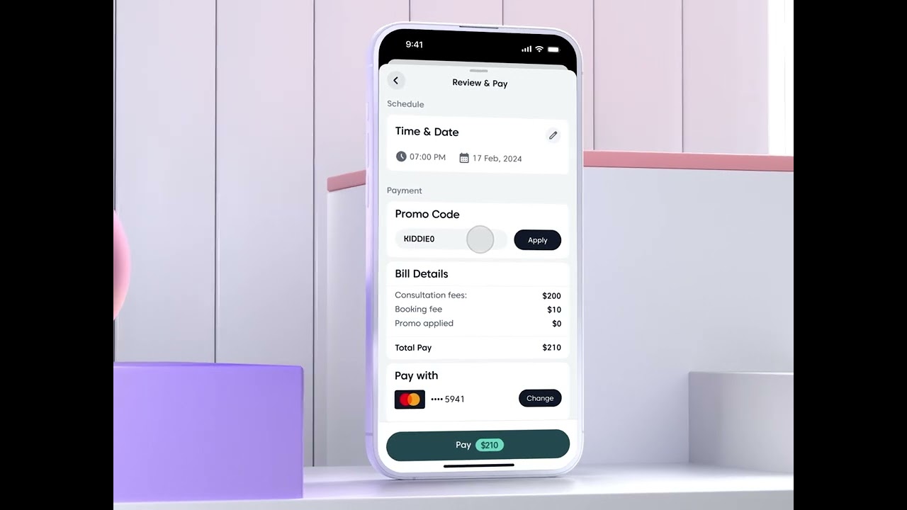 UX Design Inspiration: Kiddie Book Doctor Appointment Online by Musemind Mobile for Musemind