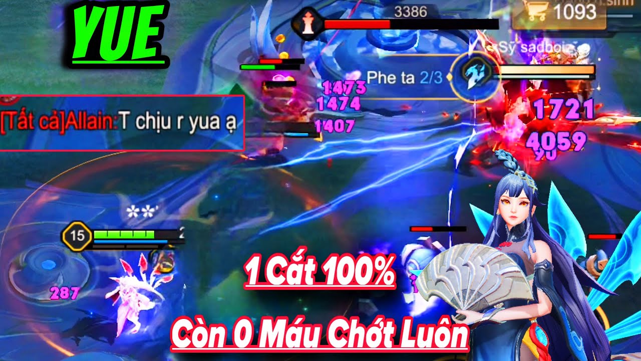 YUE Liên Quân || Tăng Sức Mạng 1 Cắt Từ 100% Máu Còn 0 Máu Bốc Hơi Địch Thốt Lên T Chịu YUE À