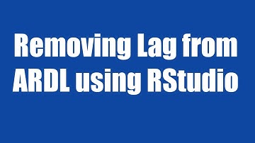 12.5: Removing of Lag from ARDL in RStudio