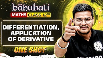 MP Board Class 12th Maths 🔢✨ | Differentiation & Applications of Derivatives in One Shot 🚀✅