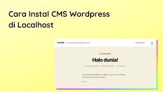 How to Install Wordpress CMS in Localhost