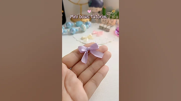 Mini bows tutorial 🎀✨#shorts #art #diy #muktaartandcraft #youtubeshorts