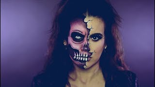 Halloween Two Faced Skull