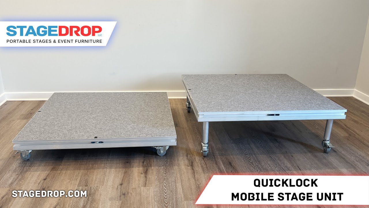 QuickLock Mobile Stage Unit & Drum Riser with Caster Wheels StageDrop