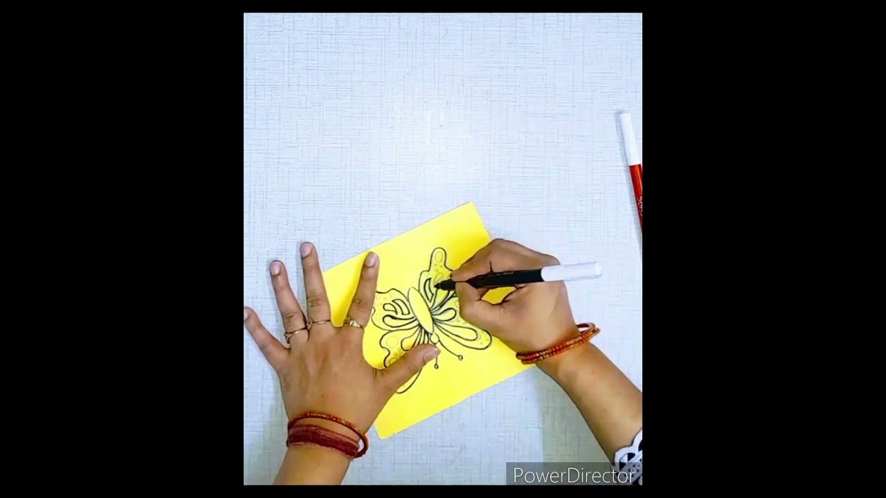 how to draw n make flying butterfly 
