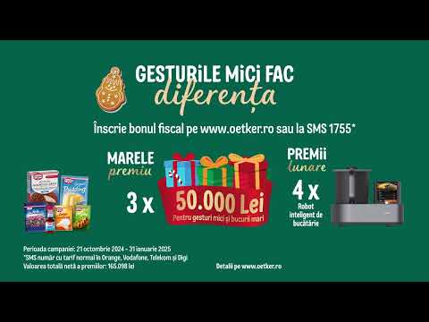 Gesturile mici fac diferența! Participă la promoție și poți câștiga unul din premiile de 50.000 lei!