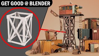 Get Good at Blender   Low poly   Metal Structures
