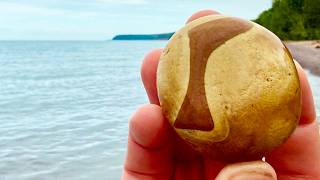 First Agate Hunt on this Lake Superior Beach