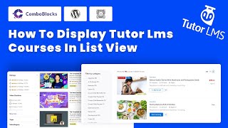 how to display tutor lms courses in list view
