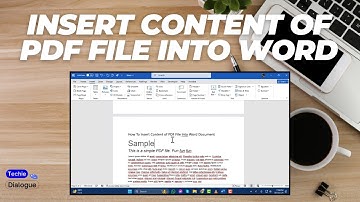 How To Insert Content of PDF File Into Word Document