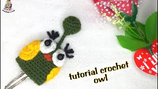 ميدالية مفاتيح كروشيه بومة tutorial crochet Keychain owl ?