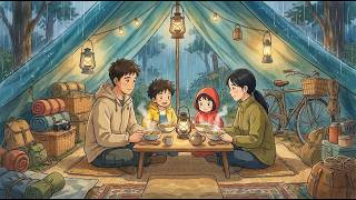 Ghibli ASMR Camping in Europe 🏕️ Leaving the City for Outdoor Camping in Heavy Rain ⛺ Heal Cozy Time screenshot 3