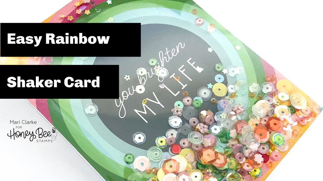 Easy Rainbow Shaker Card