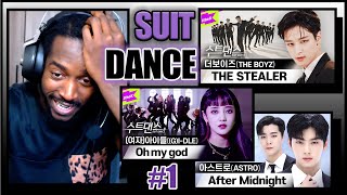 DANCER REACTS TO SUIT DANCE | 수트댄스 (G)I-DLE_Oh my god + ASTRO _ After Midnight +THE BOYZ_THE STEALER