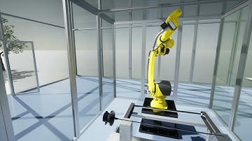 Weld robot cell automation simulation and digital twin cinematics and app development