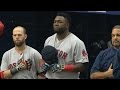 BOS@TB: Papi tears up during somber moment of silence