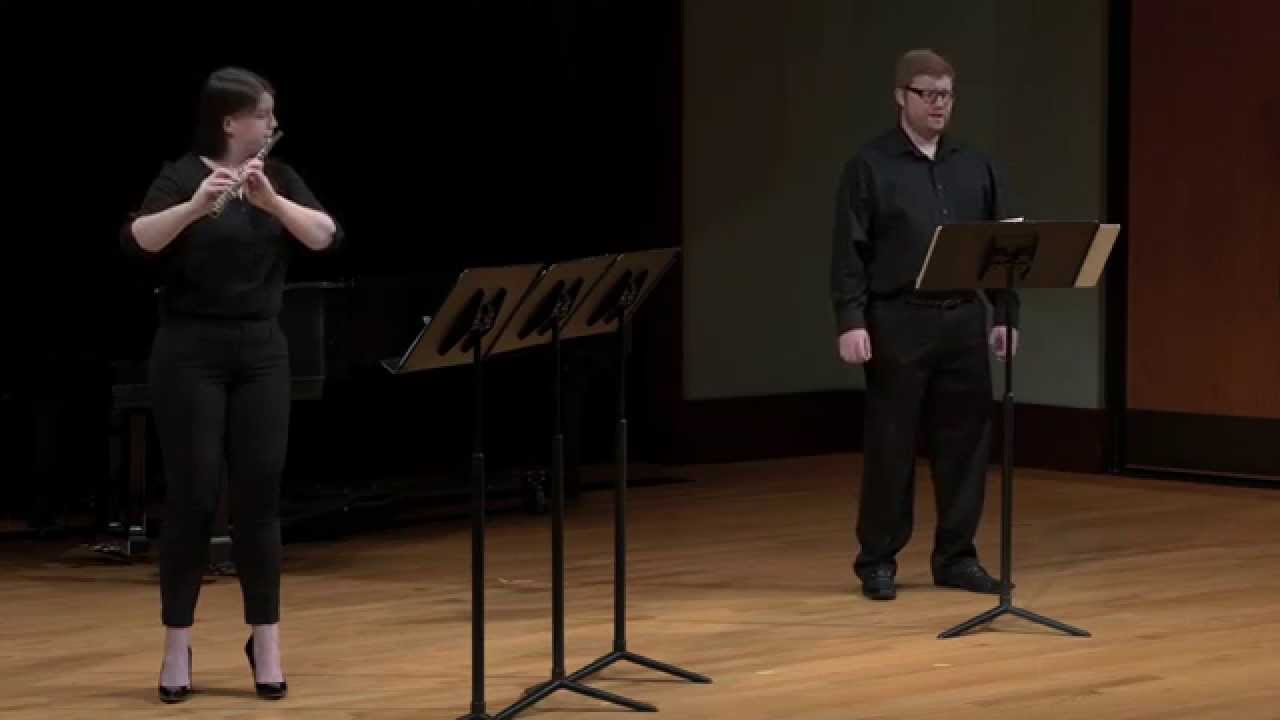 "I had no time to hate" (2015) by Daniel Despins: Duet for flute and baritone voice